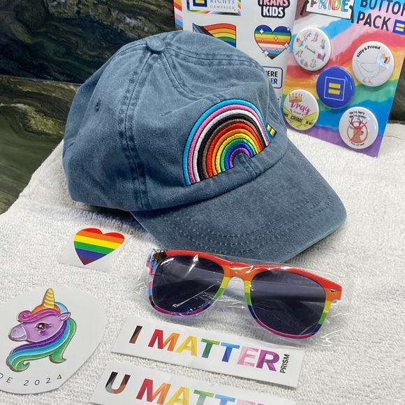 Rainbow Ball Cap 
Denim Equality Gift Set New. - Picture 11 of 16